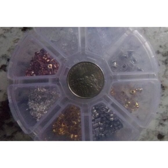 Mixed Earring Backs in Organizer Container - Picture 1 of 5
